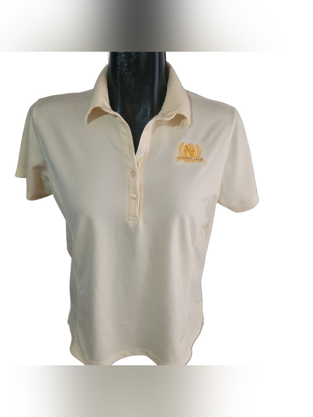 Bermuda Sands Yellow Women's Polo Shirt with Pembroke Lakes Crest Size L